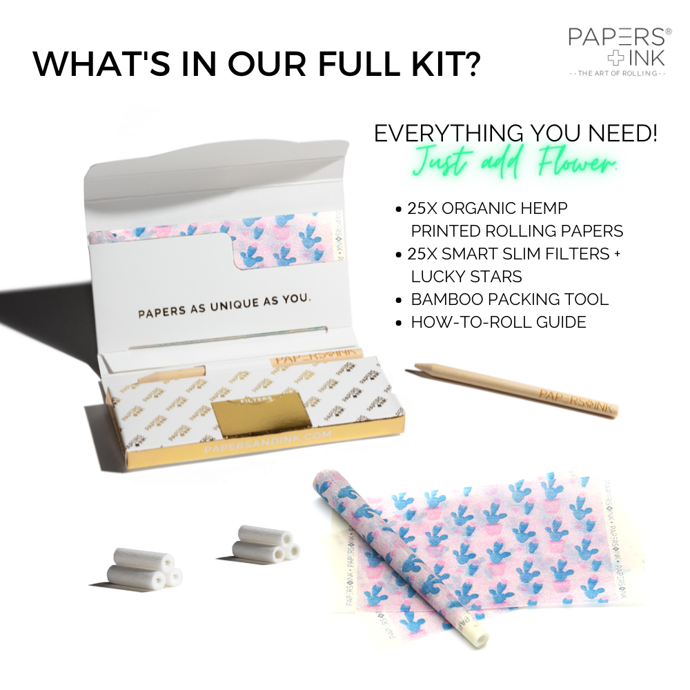 cactus roll Papers + Ink | premium organic rolling papers